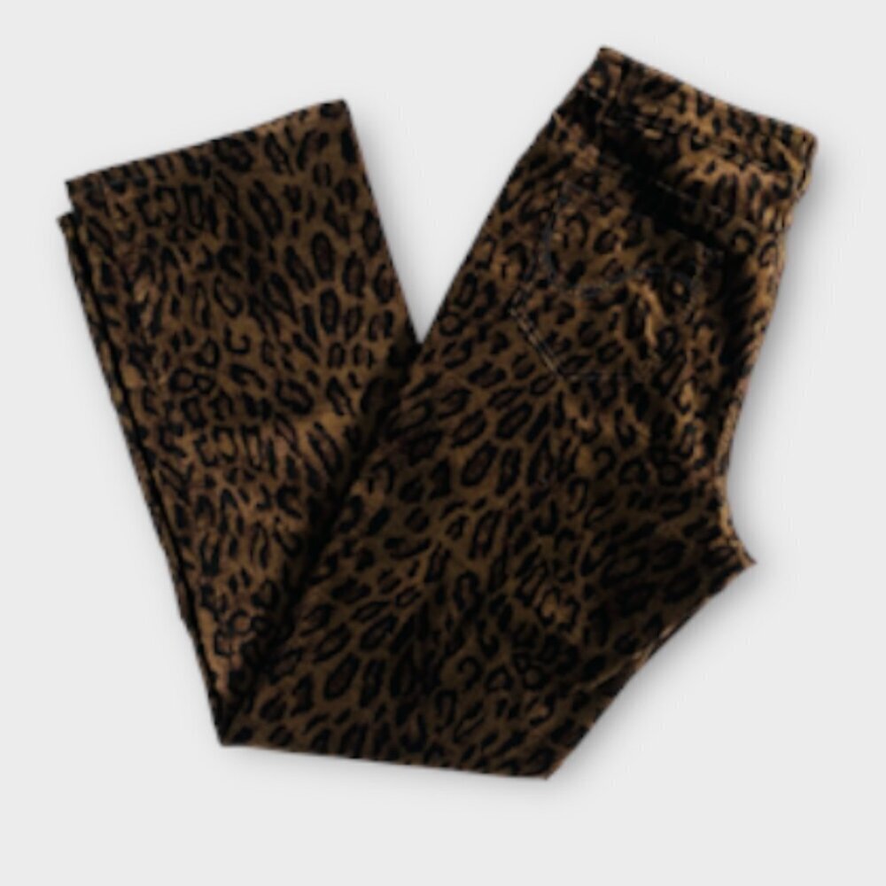 Tribal Stretch High Waist Animal Print Velour Pants S10​​​